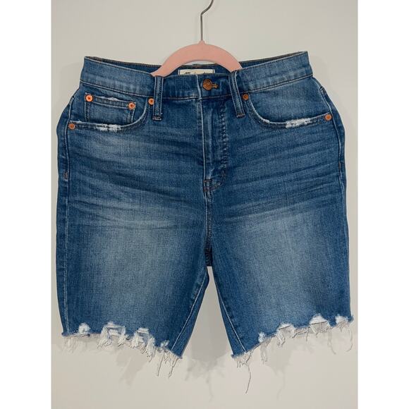 Madewell High-Rise Denim Shorts Bonet Wash 98% Cotton 2% Elastane size 26 - Picture 1 of 14